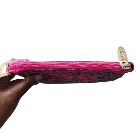 Candie's Pink and Black Leopard Print Women's Bag - Picture 3 of 4